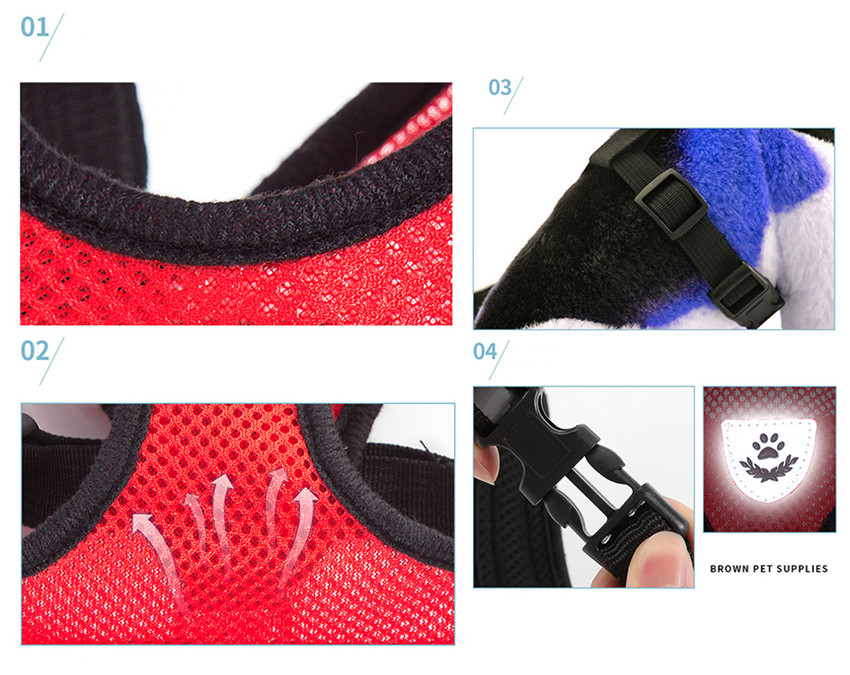 Cat Dog Pet Harness Adjustable Control Vest