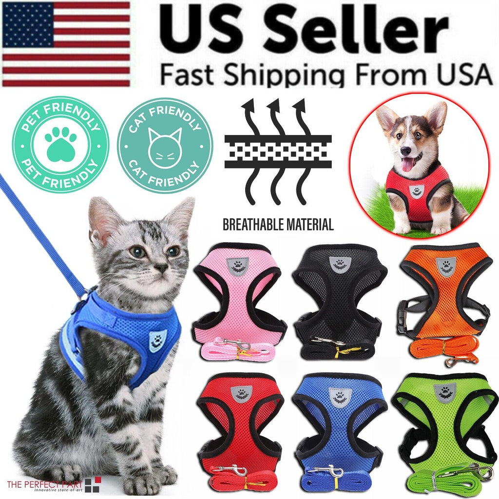 Cat Dog Pet Harness Adjustable Control Vest