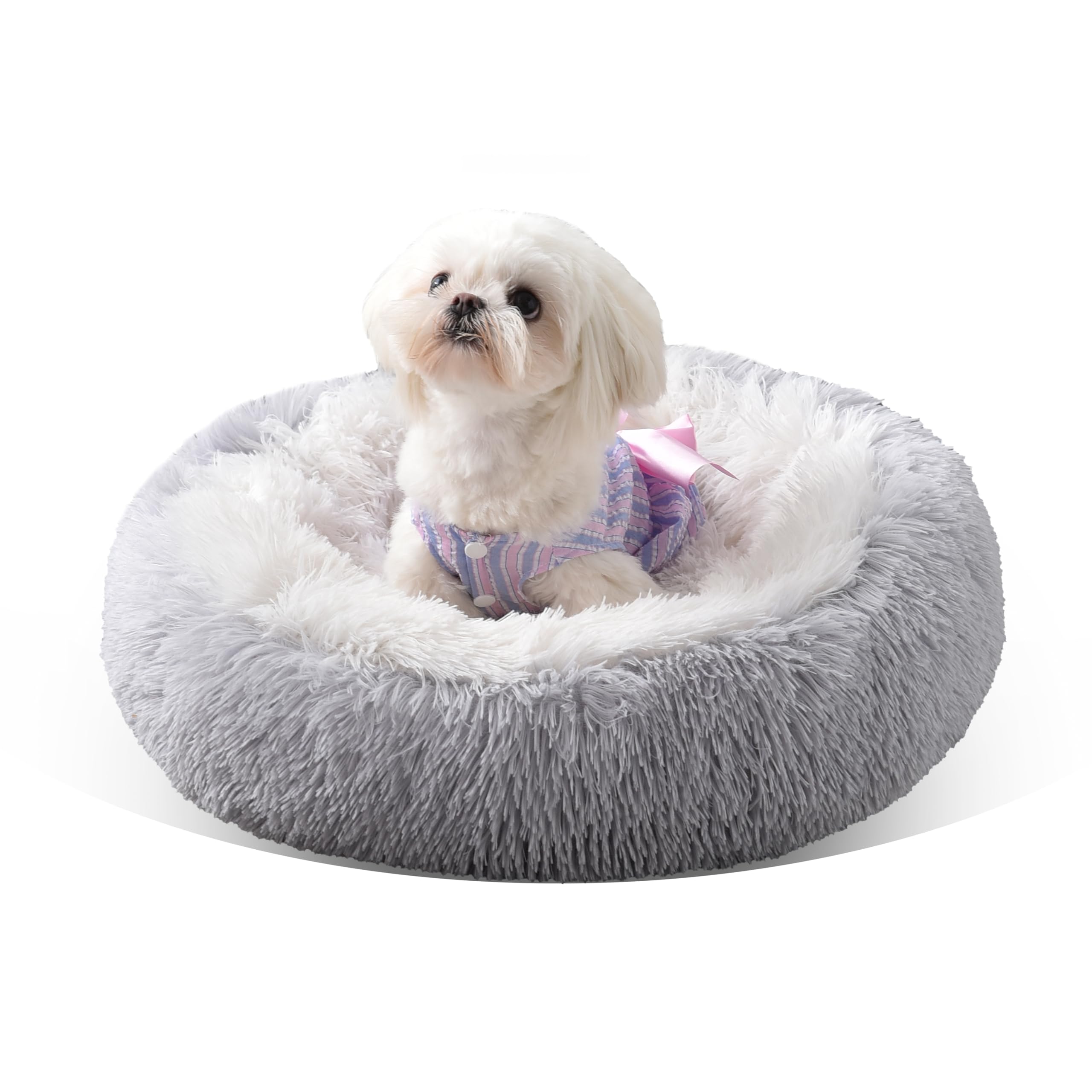 Dog & Cat Bed Anti-Anxiety Soft Round Bed