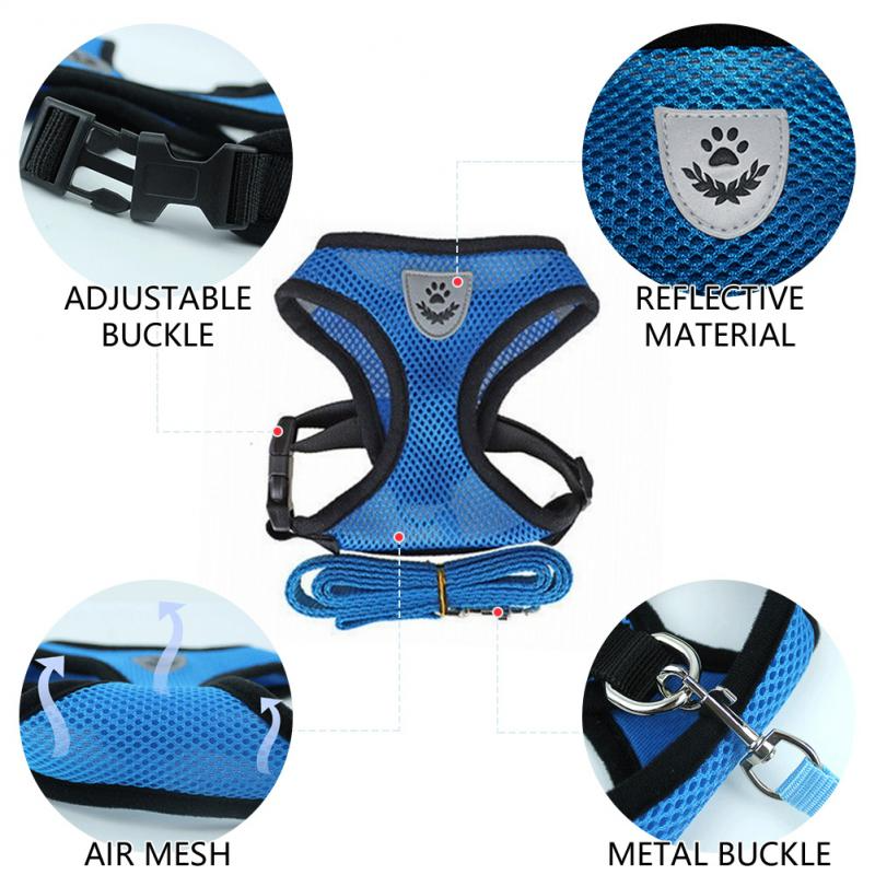 Cat Dog Pet Harness Adjustable Control Vest